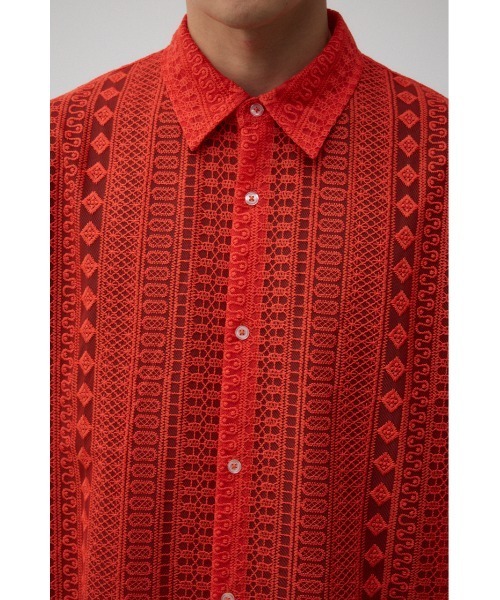 AZUL by moussy(アズールバイマウジー)の「オルテガシアーシャツ(シャツ/ブラウス・メンズ・ブラック/オフホワイト/オレンジ・FREE)」の13枚目の写真