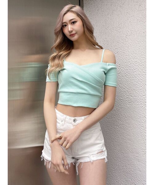 GYDA（ジェイダ）の「ハーフスリーブカシュクールオフショル