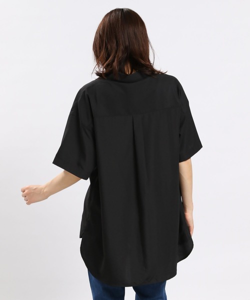 GLOBAL WORK Smile Seed Store（グローバルワーク スマイルシードストア）の「軽やかシャツ半袖/977026（シャツ/ブラウス・レディース・ブラック/ベージュ/チェック/チャコール・LARGE/MEDIUM/SMALL/X-LARGE）」の10枚目の写真