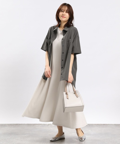 GLOBAL WORK Smile Seed Store（グローバルワーク スマイルシードストア）の「軽やかシャツ半袖/977026（シャツ/ブラウス・レディース・ブラック/ベージュ/チェック/チャコール・LARGE/MEDIUM/SMALL/X-LARGE）」の17枚目の写真