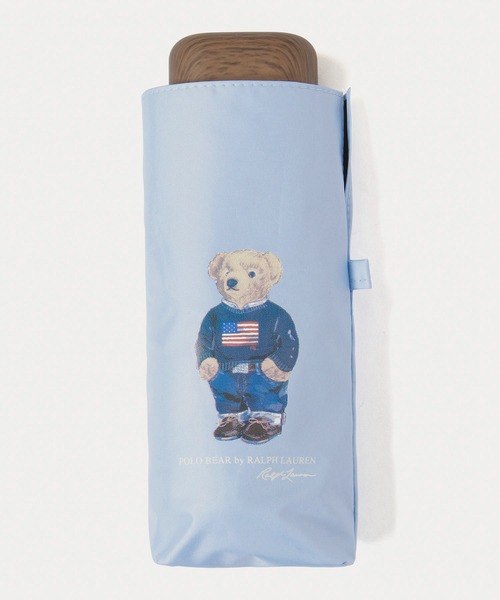 POLO RALPH LAUREN（ポロ ラルフ ローレン）の「【WEB限定】遮光100% 晴雨兼用 コンパクト折りたたみ日傘 ”ワンポイント”（折りたたみ傘・レディース・ベージュ/ネイビー/ダークブルー/ホワイト/ベージュ系その他/オフホワイト/ブラック系その他/ブラック/ネイビー×ホワイト/キャメル/ホワイト×ブルー/ライトブルー/サックスブルー/ホワイト×ブラウン・FREE）」の12枚目の写真