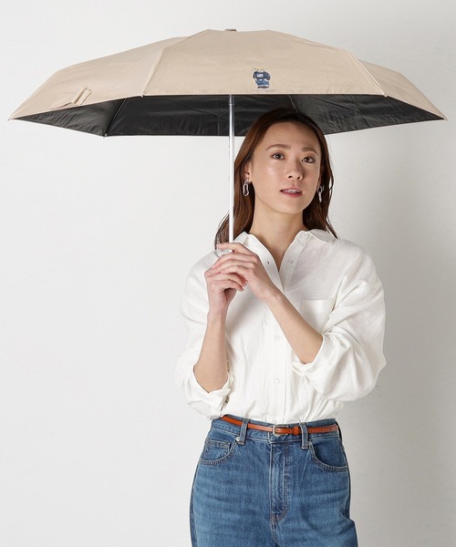 新品タグ付き　ポロ・ラルフローレン遮光 晴雨兼用折りたたみ日傘　ワンポイント刺繍 WEB限定】遮光100% 晴雨兼用 コンパクト折りたたみ日傘 ”ワン