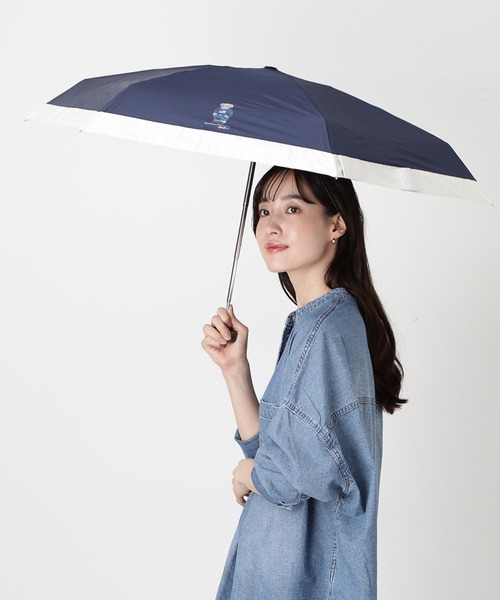 WEB限定】遮光100% 晴雨兼用 コンパクト折りたたみ日傘 ”ワンポイント