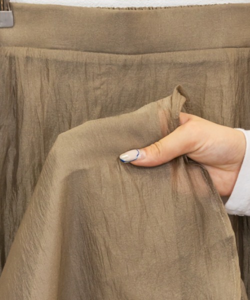 CLETTE（クレット）の「アシメ切替シアーフレアスカート（スカート・レディース・ピンク/モカ/ブラック・LL/3L/4L）」の21枚目の写真