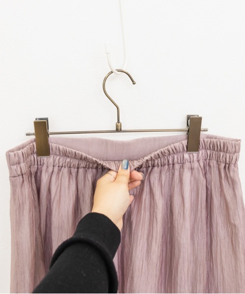 CLETTE（クレット）の「アシメ切替シアーフレアスカート（スカート・レディース・ピンク/モカ/ブラック・LL/3L/4L）」の22枚目の写真