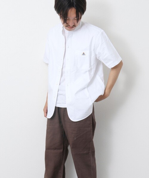 GEVACO（ゲバコ）の「【GEVACO/ゲバコ】オックスバンドカラー半袖シャツ（シャツ/ブラウス・メンズ・ホワイト/ブラック系その他/ブラック系その他3/オレンジ系その他・M/L）」の9枚目の写真