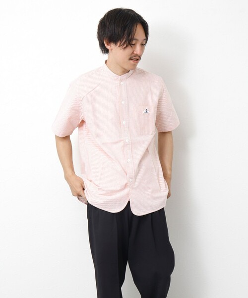 GEVACO（ゲバコ）の「【GEVACO/ゲバコ】オックスバンドカラー半袖シャツ（シャツ/ブラウス・メンズ・ホワイト/ブラック系その他/ブラック系その他3/オレンジ系その他・M/L）」の17枚目の写真