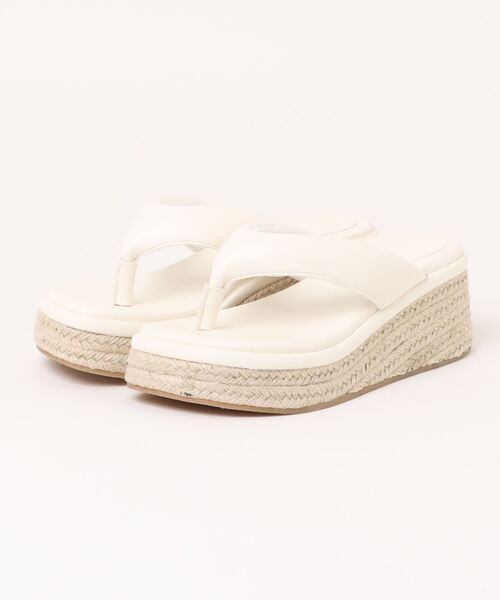 Fabby fabby(ファビィーファビィー)の「厚底ジュートトングサンダル(サンダル・レディース・ブラック/オフホワイト/ベージュ・SMALL/MEDIUM/LARGE)」の6枚目の写真