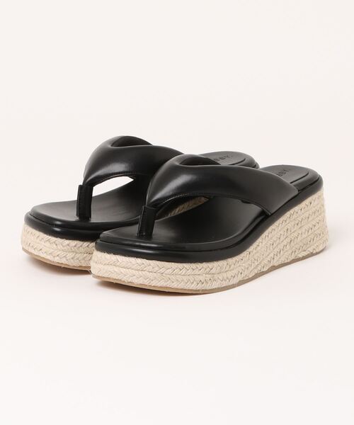 Fabby fabby(ファビィーファビィー)の「厚底ジュートトングサンダル(サンダル・レディース・ブラック/オフホワイト/ベージュ・SMALL/MEDIUM/LARGE)」の7枚目の写真