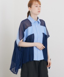 1% | 1% オックスシアープリーツブラウス(シャツ/ブラウス)