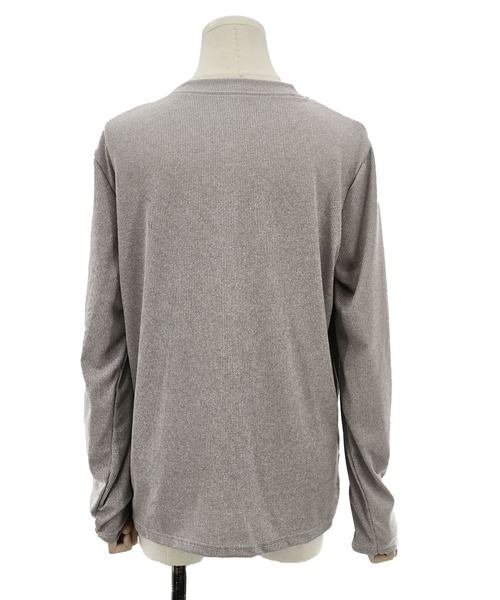 Dewlily(デューリリー)の「レイヤード風ドッキングシャツ(シャツ/ブラウス・レディース・ブラック/グレー・XL/L/M)」の17枚目の写真
