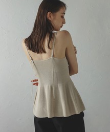 【MINERTE】peplum knit camisole / ペプラムラメニットキャミソール