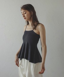 【MINERTE】peplum knit camisole / ペプラムラメニットキャミソール