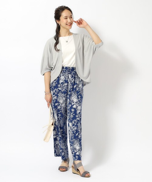 SHOO・LA・RUE（シューラルー）の「◆【UV】女性らしさをプラスする ボレロカーディガン（カーディガン/ボレロ・レディース・イエロー/ベビーピンク/ブラック/ブルー/ライトグレー/オリーブ・00）」の9枚目の写真