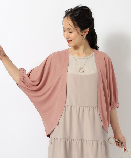 SHOO・LA・RUE（シューラルー）の「◆【UV】女性らしさをプラスする ボレロカーディガン（カーディガン/ボレロ・レディース・イエロー/ベビーピンク/ブラック/ブルー/ライトグレー/オリーブ・00）」の21枚目の写真