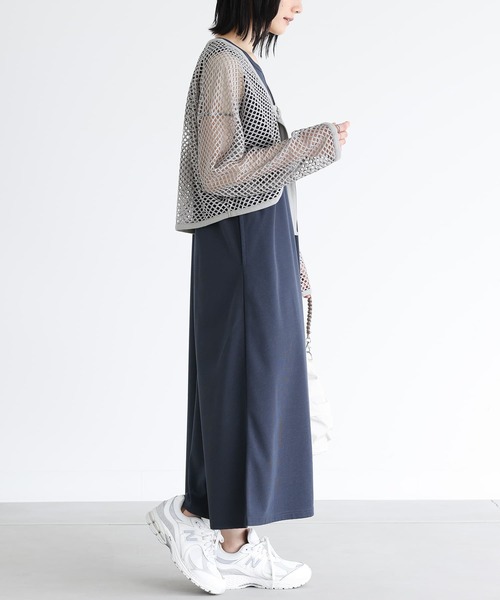 n'OrLABEL(ノアールレーベル)の「メッシュカーデ&カットソーワンピ2点セット(ワンピース・レディース・ブラック/ネイビー・2/1)」の6枚目の写真