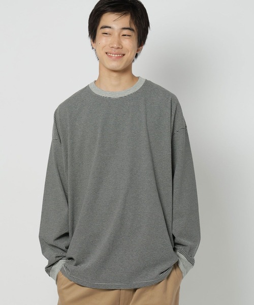 セール】16oz USAコットンボーダーロンT（Tシャツ/カットソー