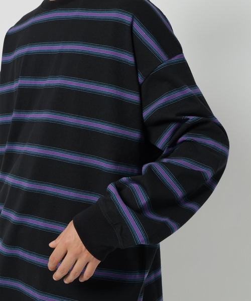 niko and...（ニコアンド）の「16oz USAコットンボーダーロンT（Tシャツ/カットソー・メンズ・イエロー/ブラウン/ブラック/オフホワイト/グレー/ブルー・MEDIUM/LARGE）」の22枚目の写真