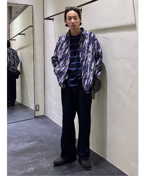 niko and...（ニコアンド）の「16oz USAコットンボーダーロンT（Tシャツ/カットソー・メンズ・イエロー/ブラウン/ブラック/オフホワイト/グレー/ブルー・MEDIUM/LARGE）」の16枚目の写真