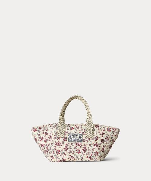 【POLO RALPH LAUREN】フローラル コットン スモール トート POLO RALPH LAUREN(ポロ ラルフ ローレン)の「キルテッド