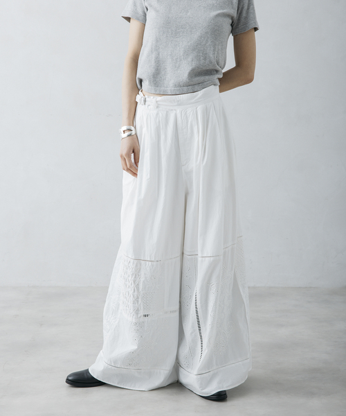nude vintage×JOURNAL STANDARD】レースパッチワークワイドパンツ  