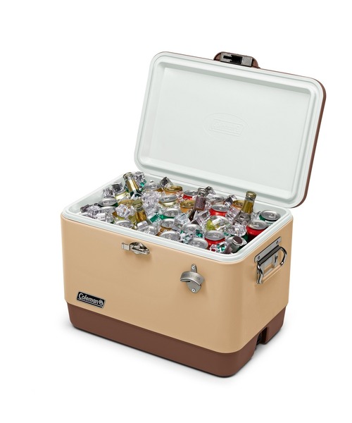 Coleman 54QT スチールベルトクーラー コールマン バターナッツ Colemanコールマン - 54QTスチールベルトクーラー(バターナッツ