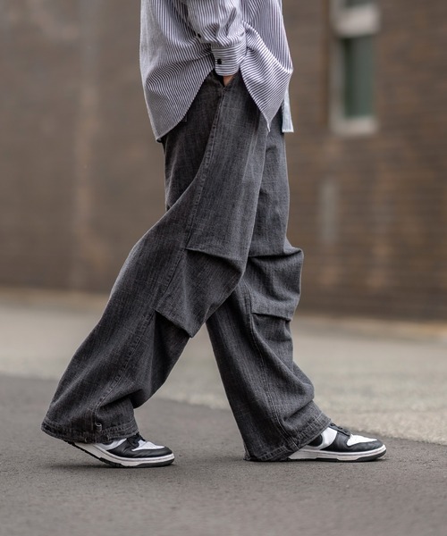 SIDEWAY STANCE(サイドウェイスタンス)の「【SIDEWAY STANCE】ワイド スラブ デニムパンツ(デニムパンツ・メンズ・ブラック/インディゴブルー/ブルー系/ブラック系・MEDIUM/LARGE)」の20枚目の写真