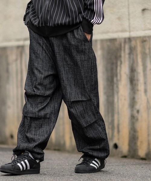 SIDEWAY STANCE(サイドウェイスタンス)の「【SIDEWAY STANCE】ワイド スラブ デニムパンツ(デニムパンツ・メンズ・ブラック/インディゴブルー/ブルー系/ブラック系・MEDIUM/LARGE)」の13枚目の写真