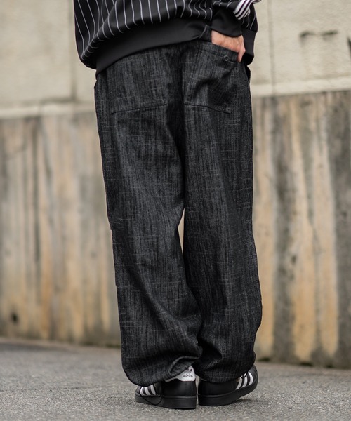 SIDEWAY STANCE(サイドウェイスタンス)の「【SIDEWAY STANCE】ワイド スラブ デニムパンツ(デニムパンツ・メンズ・ブラック/インディゴブルー/ブルー系/ブラック系・MEDIUM/LARGE)」の14枚目の写真