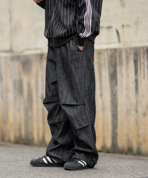 SIDEWAY STANCE(サイドウェイスタンス)の「【SIDEWAY STANCE】ワイド スラブ デニムパンツ(デニムパンツ・メンズ・ブラック/インディゴブルー/ブルー系/ブラック系・MEDIUM/LARGE)」の15枚目の写真