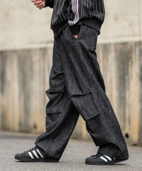 SIDEWAY STANCE(サイドウェイスタンス)の「【SIDEWAY STANCE】ワイド スラブ デニムパンツ(デニムパンツ・メンズ・ブラック/インディゴブルー/ブルー系/ブラック系・MEDIUM/LARGE)」の17枚目の写真