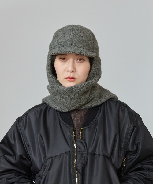 OVERRIDE(オーバーライド)の「OVERRIDE BOA WINTER SCARF CAP SGP / オーバーライド(キャップ・レディース・ブラウン/ネイビー/ダークグレー・58cm)」の6枚目の写真