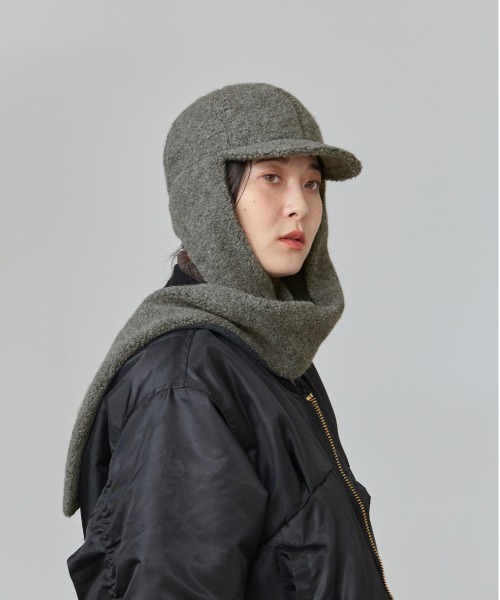 OVERRIDE(オーバーライド)の「OVERRIDE BOA WINTER SCARF CAP SGP / オーバーライド(キャップ・レディース・ブラウン/ネイビー/ダークグレー・58cm)」の7枚目の写真
