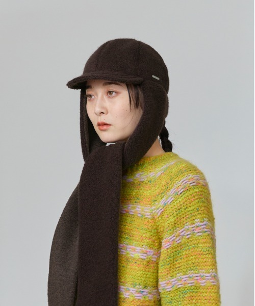 OVERRIDE(オーバーライド)の「OVERRIDE BOA WINTER SCARF CAP SGP / オーバーライド(キャップ・レディース・ブラウン/ネイビー/ダークグレー・58cm)」の16枚目の写真