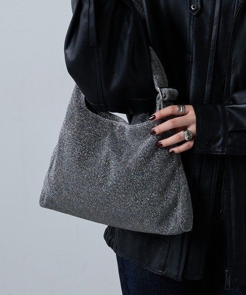 COLONY 2139（コロニートゥーワンスリーナイン）の「グリッターラメハンドルバッグ（ハンドバッグ・レディース・ブラック/ブルー/シルバー・FREE）」の3枚目の写真