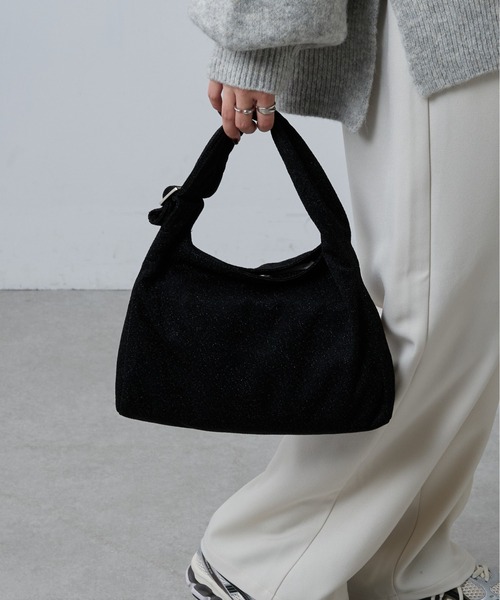 COLONY 2139（コロニートゥーワンスリーナイン）の「グリッターラメハンドルバッグ（ハンドバッグ・レディース・ブラック/ブルー/シルバー・FREE）」の2枚目の写真