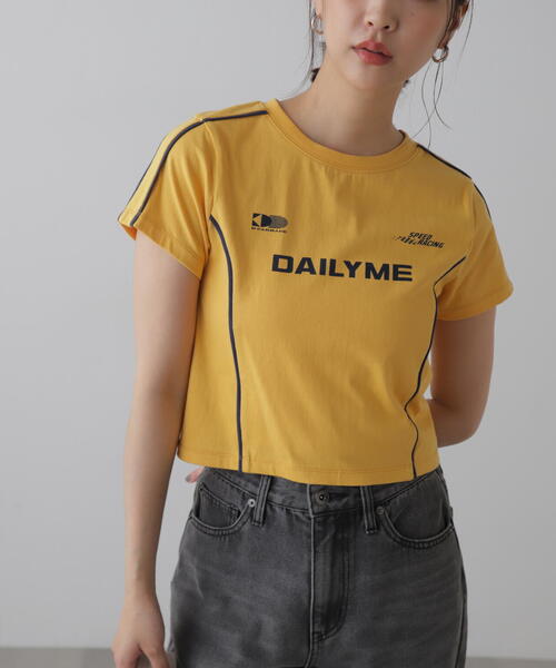 FREE'S MART（フリーズマート）の「◆コンパクトゲームラインTシャツ（Tシャツ/カットソー・レディース・ブラック/ホワイト/オレンジ・FREE）」の3枚目の写真