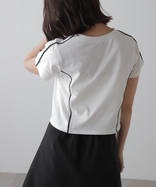 FREE'S MART（フリーズマート）の「◆コンパクトゲームラインTシャツ（Tシャツ/カットソー・レディース・ブラック/ホワイト/オレンジ・FREE）」の7枚目の写真