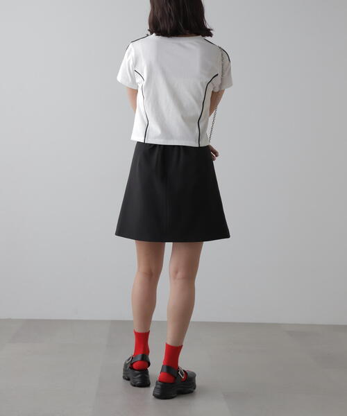 FREE'S MART（フリーズマート）の「◆コンパクトゲームラインTシャツ（Tシャツ/カットソー・レディース・ブラック/ホワイト/オレンジ・FREE）」の12枚目の写真