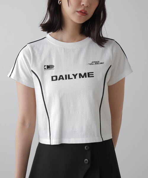 FREE'S MART（フリーズマート）の「◆コンパクトゲームラインTシャツ（Tシャツ/カットソー・レディース・ブラック/ホワイト/オレンジ・FREE）」の13枚目の写真