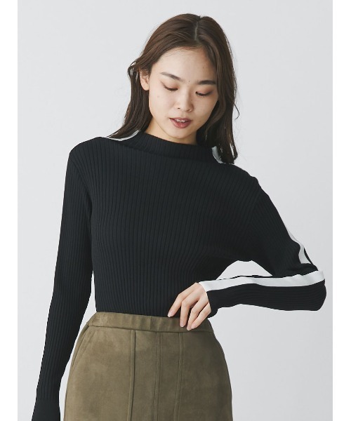tonal バイカラーリブニット TONAL（トーナル）の「バイカラースリーブリブニット（ニット/セーター