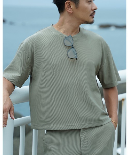 プリーツショートレングスビッグTシャツ（Tシャツ/カットソー）｜#Re:room（リルーム）