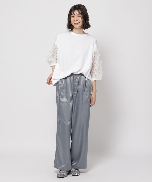 niko and...（ニコアンド）の「テュルテュルサテンパンツ（その他パンツ・レディース・グレー/ネイビー/ラベンダー・FREE）」の11枚目の写真