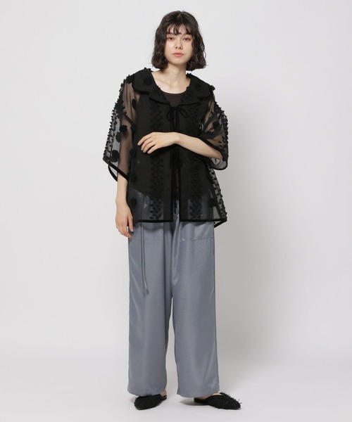 niko and...（ニコアンド）の「テュルテュルサテンパンツ（その他パンツ・レディース・グレー/ネイビー/ラベンダー・FREE）」の12枚目の写真