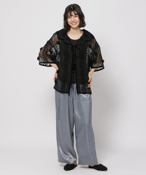 niko and...（ニコアンド）の「テュルテュルサテンパンツ（その他パンツ・レディース・グレー/ネイビー/ラベンダー・FREE）」の13枚目の写真