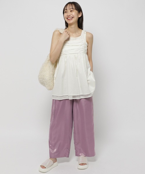niko and...（ニコアンド）の「テュルテュルサテンパンツ（その他パンツ・レディース・グレー/ネイビー/ラベンダー・FREE）」の21枚目の写真