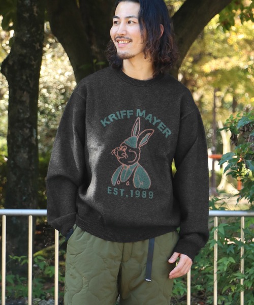 KRIFF MAYER(クリフメイヤー)の「もちのびニット(ラビット)(ニット/セーター・メンズ・ナチュラル/グレー/チャコール/オレンジ/ネイビー/グリーン・MEDIUM/LARGE/X-LARGE)」の10枚目の写真