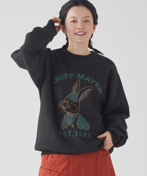 KRIFF MAYER(クリフメイヤー)の「もちのびニット(ラビット)(ニット/セーター・メンズ・ナチュラル/グレー/チャコール/オレンジ/ネイビー/グリーン・MEDIUM/LARGE/X-LARGE)」の11枚目の写真