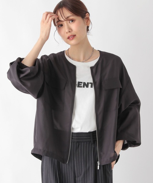 セール】シアーZIPブルゾン/133369（ブルゾン）｜GLOBAL WORK