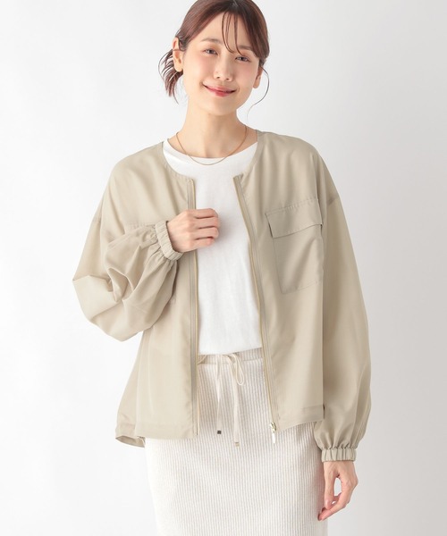 新品未使用タグ付き  クロップドフラッフィジャケット ベージュ Lサイズ PRADA＊Cropped canvas jacket クロップドジャケット＊送料込 (PRADA